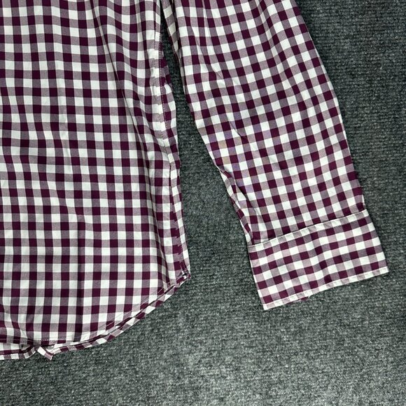 Bonobos Shirt Mens Large Slim Fit Nylon Stretch Purple Check Button Up - Picture 3 of 9
